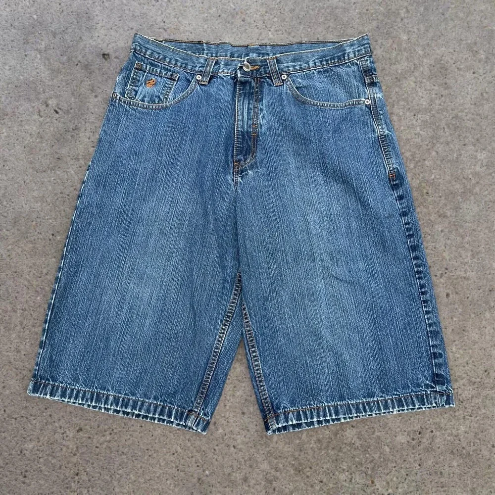 Vintage Y2K 2000s Big R Embroidered Rocawear Baggy Cotton Denim Shorts 36 Skater